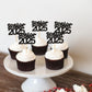 Keaziu 24 Pack Graduation Cupcake Toppers, Paper, Senior1 Black, Graduation Hat Picks for 2025 Theme Party Decorations