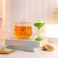 The Vedas Tea Chest Enhanced Tea Gift Set | 48 Handstitched Cotton Teabags | 12 Flavours | 1 The Vedas Branded Mug With Infuser | 1 Sand Clock Specially Designed For Our Teas | 1 Coaster