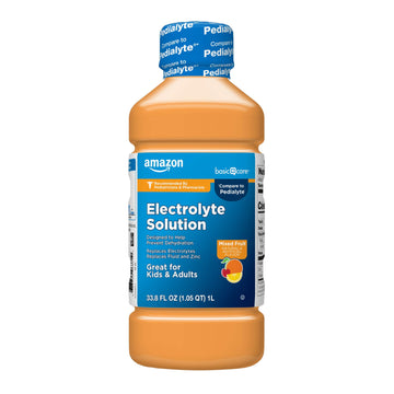 large online retailer Basic Care Electrolyte Solution, Mixed Fruit, Designed to Prevent Dehydration, Replaces Electrolytes, Fluid and Zinc, 33.8 fl oz (Pack of 1)