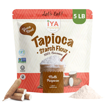 Iya Foods Tapioca Starch Flour - All Purpose Flour Organic, Grain-Free, Non-Gmo & Kosher Verified - Multi Purpose Substitute; Ma