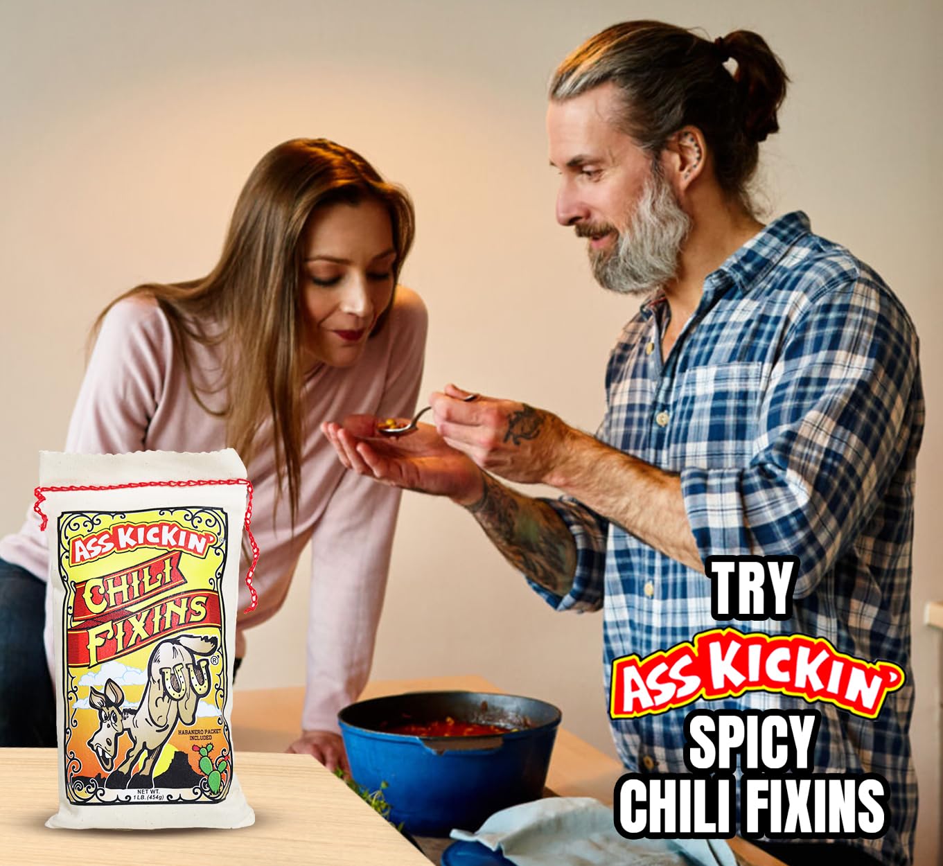 ASS KICKIN Chili Fixins - 2 Pack Gourmet Chili Mix - 16oz Each - Made in the USA