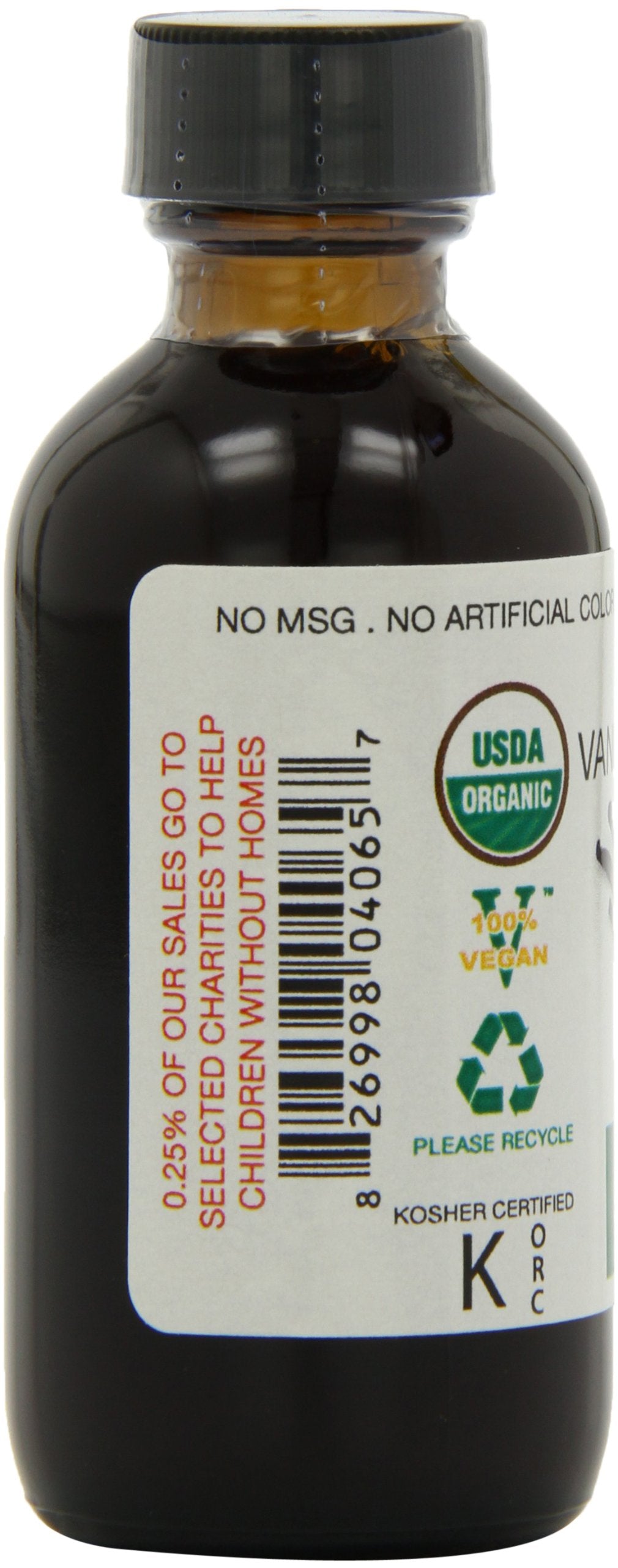 Spicely Organics Usda Certified Organic Vanilla Extract, No Artificial Colors Or Preservatives, Zero Sugar, Vegan Friendly, Kosh