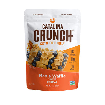 Catalina Crunch Maple Waffle Keto Cereal (9Oz Bags) | Low Carb, Sugar Free, Gluten Free | Keto Snacks, Vegan, Plant Based Protei