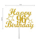 96 Birthday Cake Topper Gold Glitter, Party Decoration Ideas, Premium Quality, Sturdy Doubled Sided Glitter, Acrylic Stick. Made