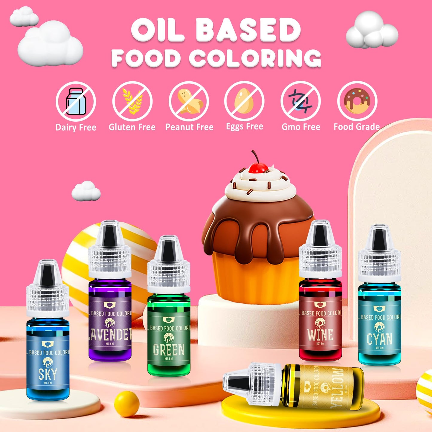Vividye Oil Based Food Coloring for Chocolate, 88ml, Green, Tasteless Dye for Candy Melts, Baking, Cake, Cookie, DIY Fondant, Macaron