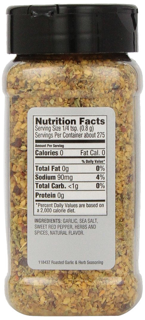 Weber Seasoning, Roasted Garlic and Herb, 7.75 Ounce