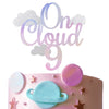 Festusdecor Glitter On Cloud 9 Cake Topper, Cake Topper, Happy 9Th Birthday Cake Decor, Nineth Cake Topper, Dreamy Gradient Colo