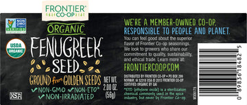 Frontier Fenugreek Seed Ground CERTIFIED ORGANIC 2.00 oz. Bottle