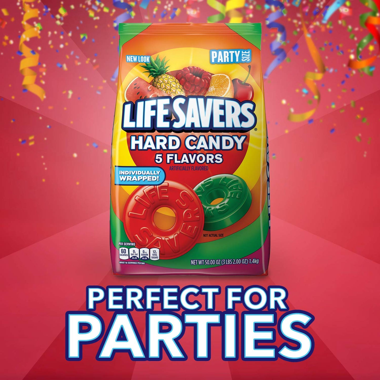 Life Savers 5 Flavors Hard Candy 50-Ounce Party Size Bag
