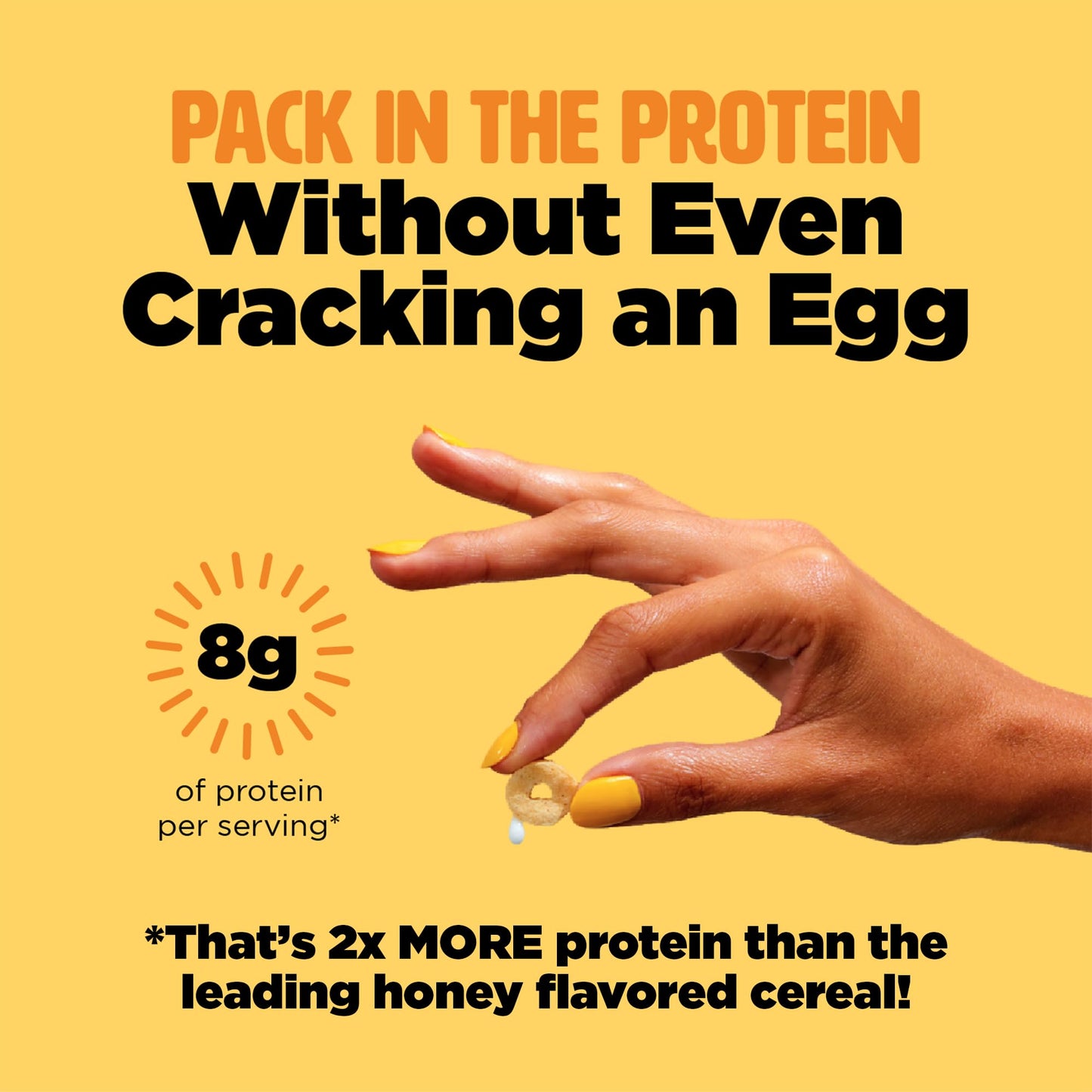Plant-Based And Vegan Breakfast Cereal By Three Wishes - Honey, 4 Pack - More Protein And Less Sugar Snack - Gluten-Free, Grain-
