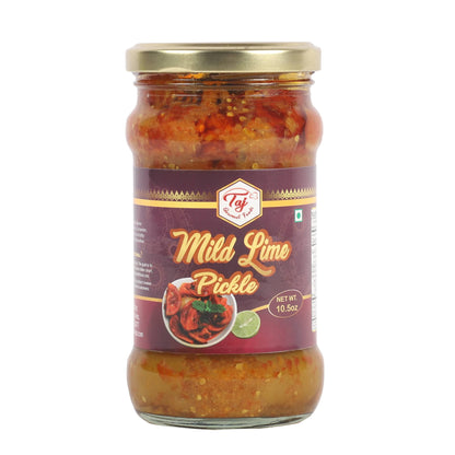 TAJ Mild Lime Pickle | Medium Lime Achar | 300g (10.5oz)