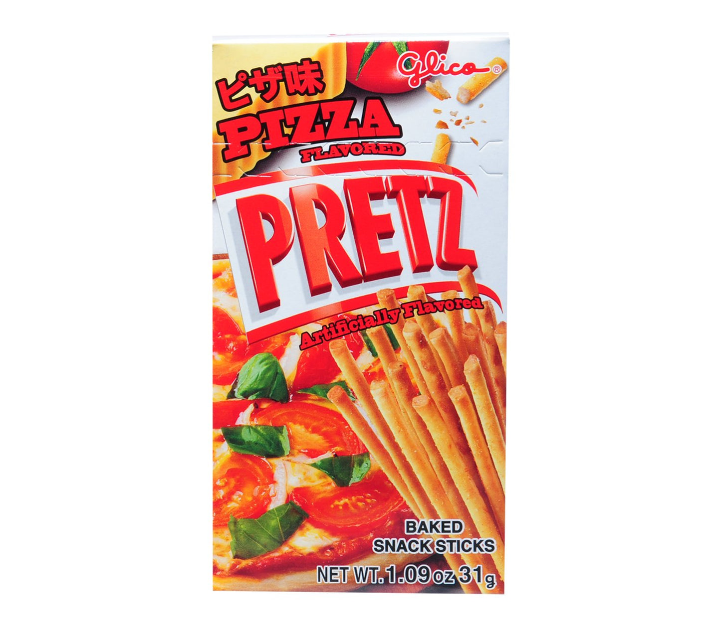 Glico Pretz Biscuit Stick, Pizza Flavored, 1.09 Ounce (Pack Of 10)