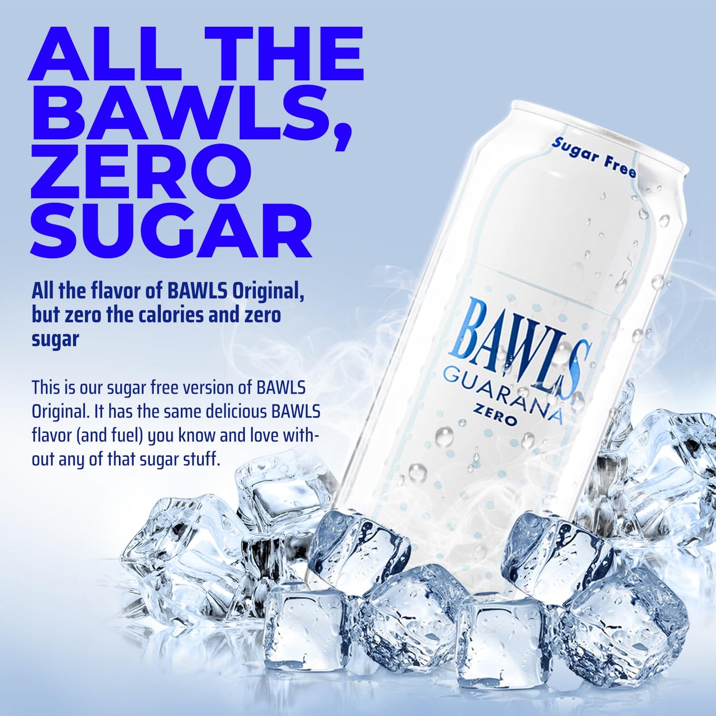 BAWLS Guarana Zero, BAWLS Guarana Drink, Guarana Soda, Guarana Fueled Soda for Energy, High Energy Caffeinated Drink, 16oz 24 Pa
