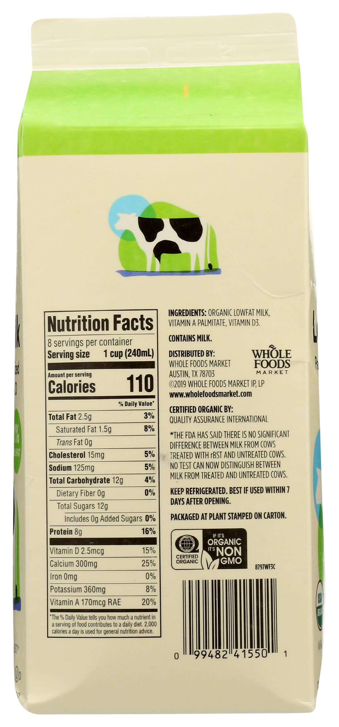 365 Everyday Value, Organic 1% Milk, 64 oz