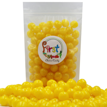 Sour Chewy Fruit Candy Balls (Yellow Lemon, 5 Pound)