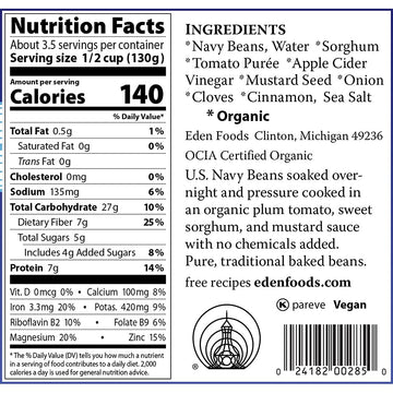 Eden Foods Organic Baked Beans with Sorghum and Mustard, 15 oz