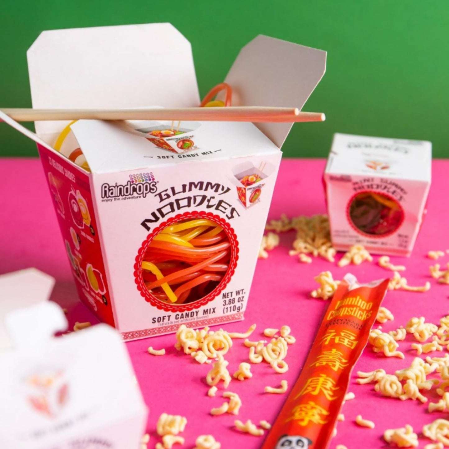 Raindrops Gummy Candy Noodles Takeout Box - Japanese Snacks, Chinese Snacks - Candy Variety Pack - Fun And Unique Candy Gifts (1