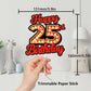 Happy 25Th Birthday Cake Topper Fluorescent Flashing Night Out Hen Movie Nightclub Theme Decor Supplies Woman Man Happy Birthday