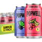 Popwell Variety Pack Better-For-You Prebiotic Soda  with 6g Fiber  1g Sugar  Vitamins and Immunity Support  12 fl oz  12 count (Blackberry Lime  Cherry Citrus  Tropical Mango)