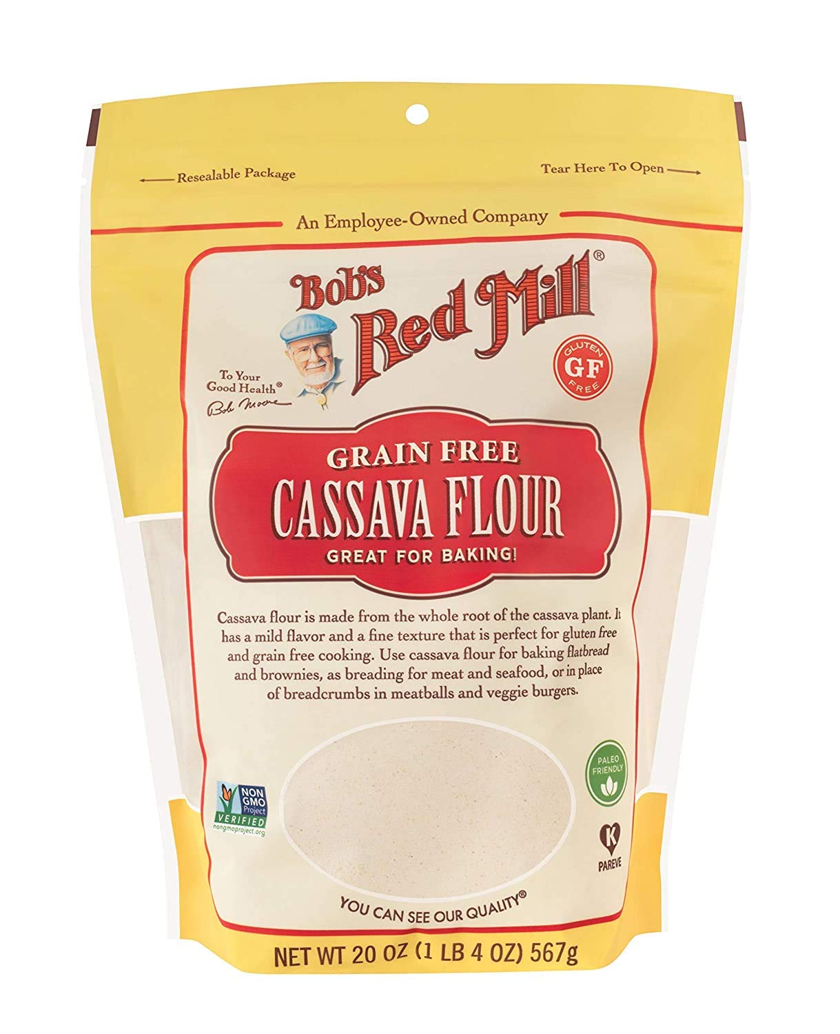 Bob's Red Mill Cassava Flour, 20-Ounce (Pack of 2)