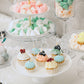 Hengmerry Glitter Diamond Ring Cupcake Toppers, 35 Pcs, Silver, Bamboo for Bridal Shower, Wedding, Engagement Party Supplies