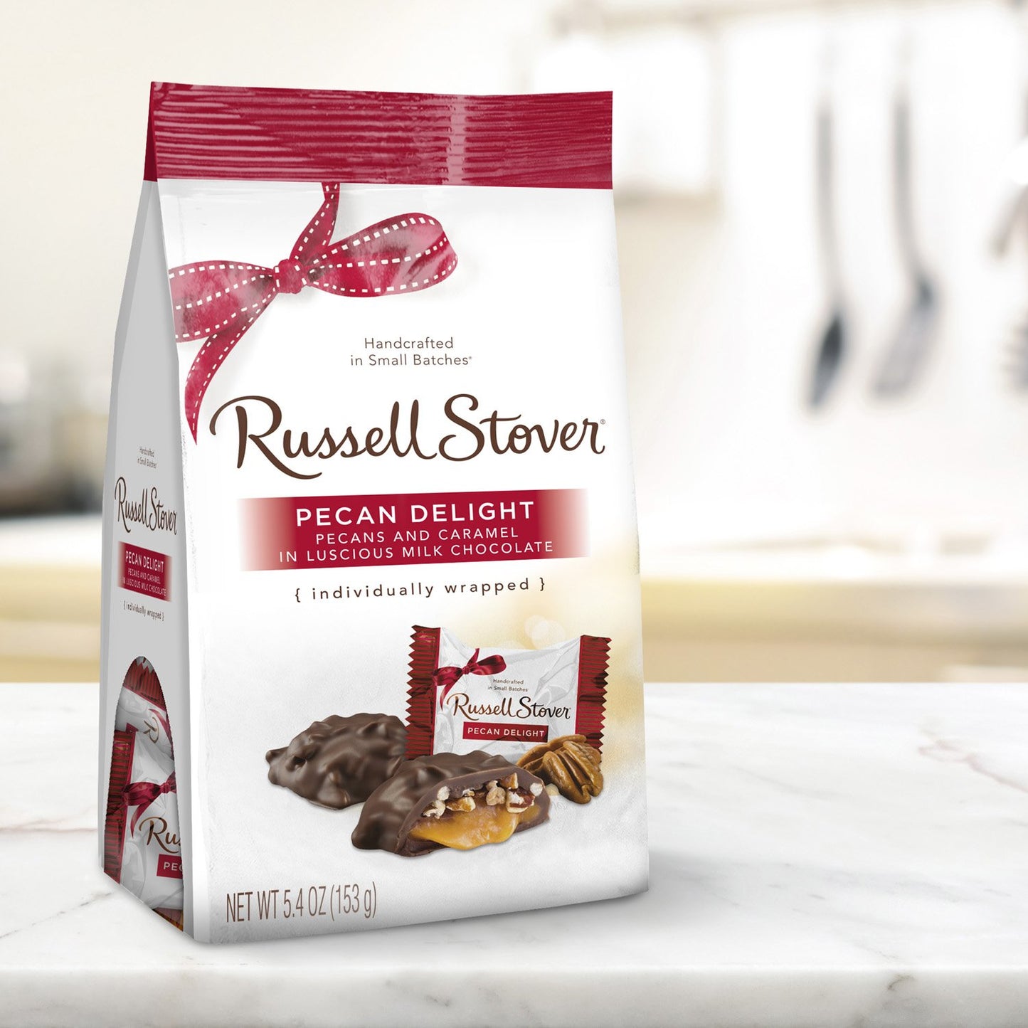 Russell Stover Mini Milk Chocolate Pecan Delight, 5.4 Oz. Bag