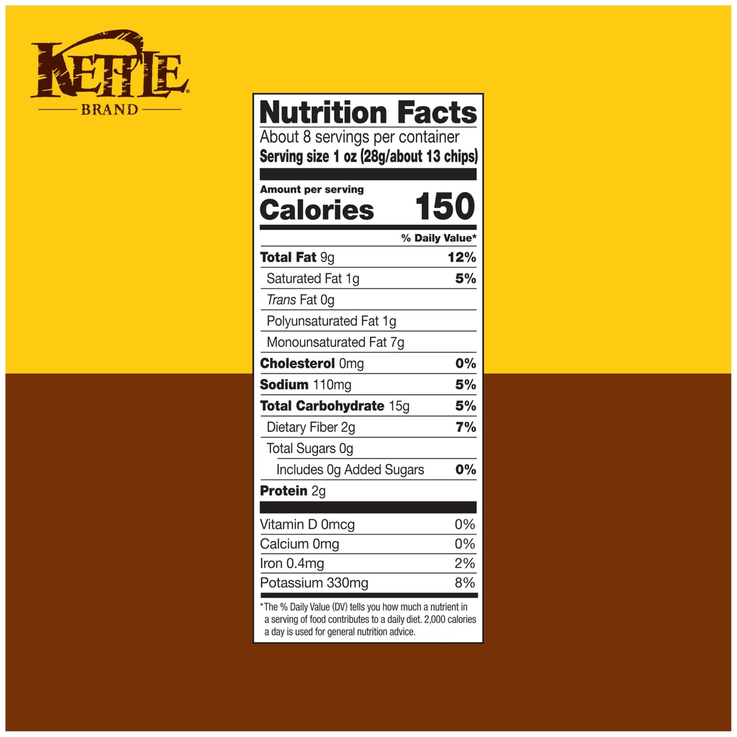Kettle Brand Sea Salt Kettle Potato Chips, 7.5 Oz