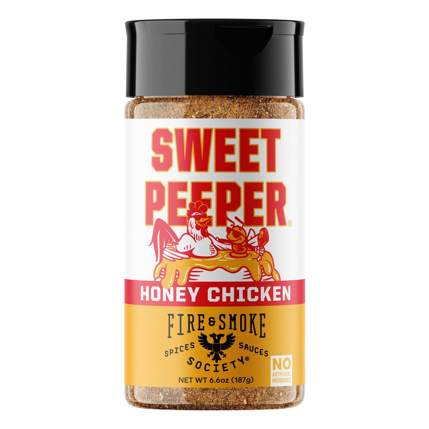 Fire & Smoke Society BBQ Rub - Sweet Peeper Seasoning for Meat, Poultry & Chicken - 6.6 oz