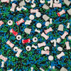 1 Bottle Candy Eyeballs Eyes Cake Cupcake Toppers Edible Baking Bones Tombstone Halloween Sprinkles Cookie Decorations Holiday Party Christmas Supplies(100G/3.5Oz)