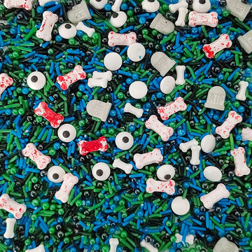 1 Bottle Candy Eyeballs Eyes Cake Cupcake Toppers Edible Baking Bones Tombstone Halloween Sprinkles Cookie Decorations Holiday Party Christmas Supplies(100G/3.5Oz)