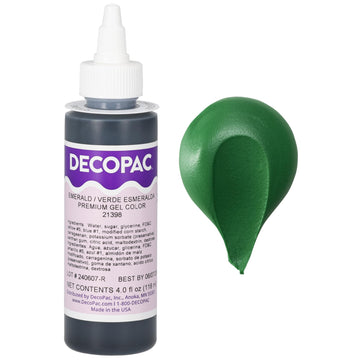 DecoPac Emerald Trend Premium Gel Color Cake Decorations Food Coloring - Gel Color - 4 Fl Oz, Emerald Green
