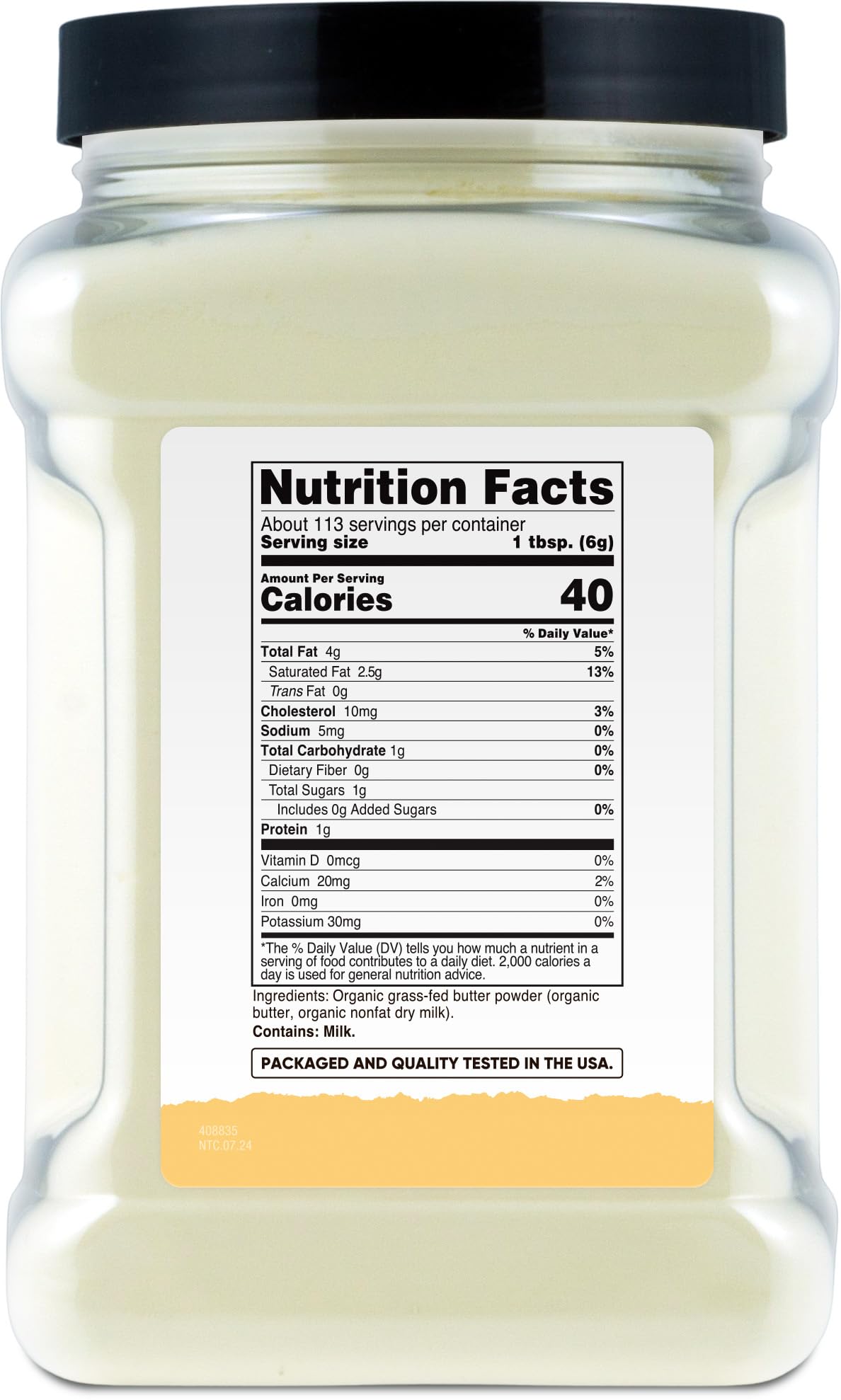 Nutricost Organic Grass-Fed Butter Powder (1.5 LB) - GMO-Free, Gluten-Free