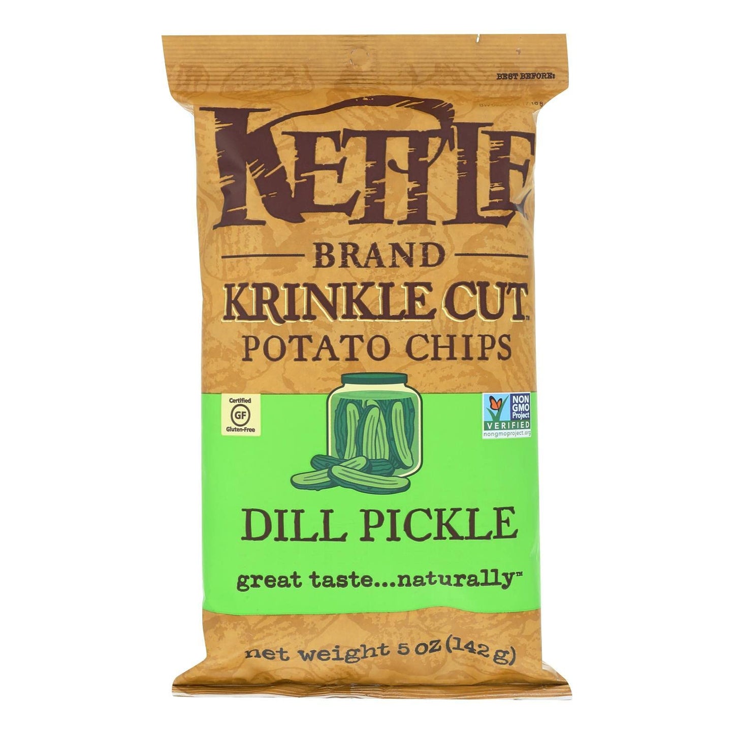 Kettle Foods Chip Krnkl Cut Dill Pckl (Pack Of 15)