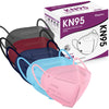 Miuphro Kn95 Disposable Face Mask Multicolor Kn95 Safety Masks, 5-Ply Breathable Respirator Protection Masks For Man And Women 2