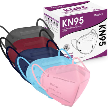 Miuphro Kn95 Disposable Face Mask Multicolor Kn95 Safety Masks, 5-Ply Breathable Respirator Protection Masks For Man And Women 2