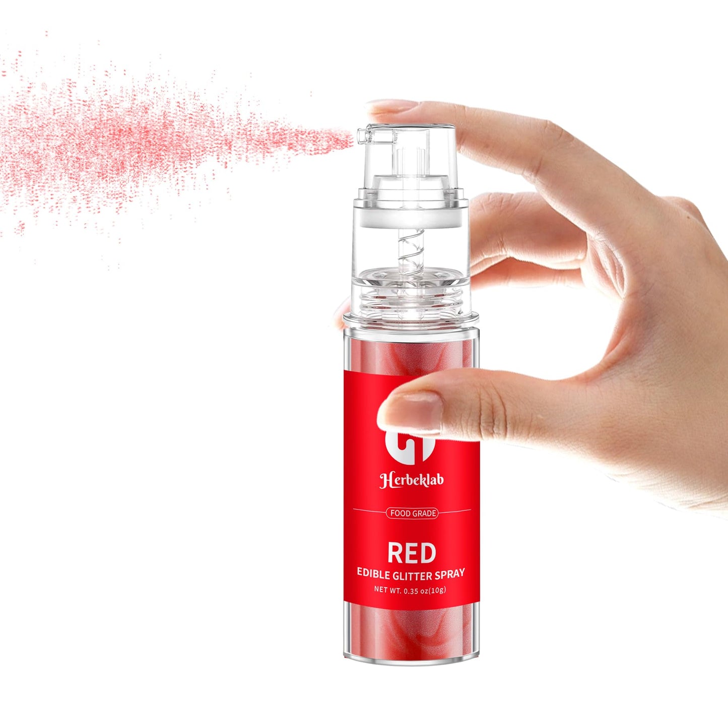 Red Edible Glitter Spray - 10G Edible Red Glitter For Cakes Food Grade Shimmer Powder Cake Sprinkles For Cookie Decorating Choco