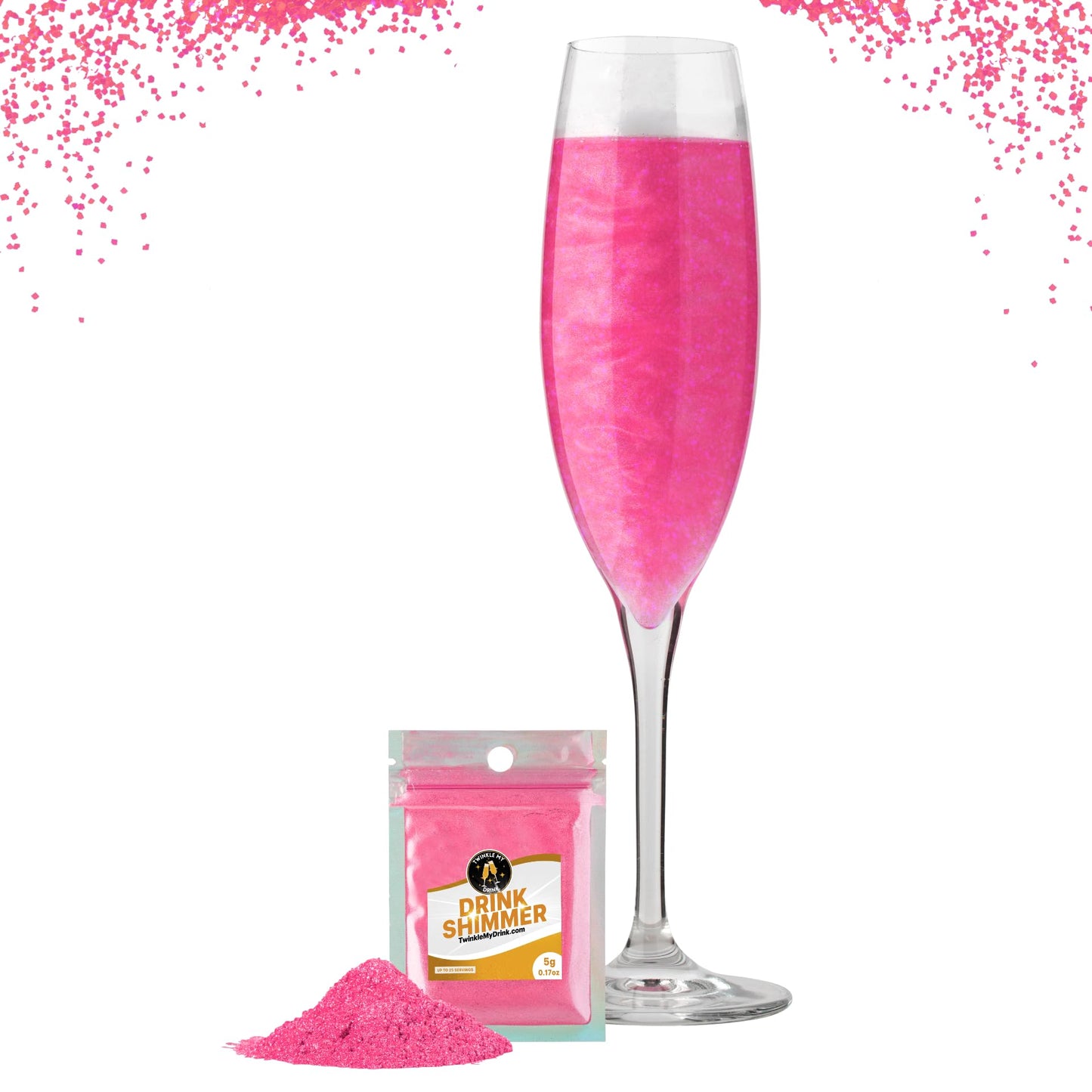 Twinkle My Drink Pink And Blue Premium Edible Glitter For Drinks | Gender Reveal Or Party Decorations | Baby Shower Decorations