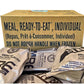 Mre Meals Ready To Eat A Case 2025, 2026 Inspection. Genuine Military Us Surplus Emergency Food Bulk Supply Full Box With Heater - Menus 1 To 12