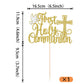 YCTHUNFISH Cake Topper Glitter Pigeon Cross Baptism Decorations Gold