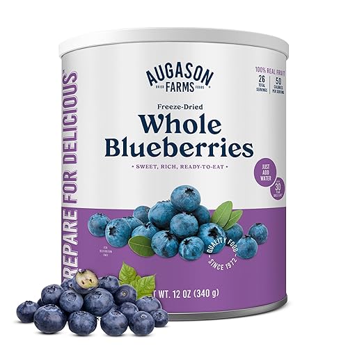 Augason Farms Freeze Dried Whole Blueberries 12 Oz No. 10 Can