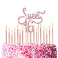 Sweet 16 Birthday Decorations Rhinestone Sweet 16 Cake Toppers, 20 Pcs Metallic Happy Birthday Candles Sweet 16 Cake Decorations