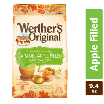Werther's Original Hard Apple Filled Caramel Candy, 9.4 Oz - Sweet Treat for Candy Lovers, Perfect for Sharing or Snacking