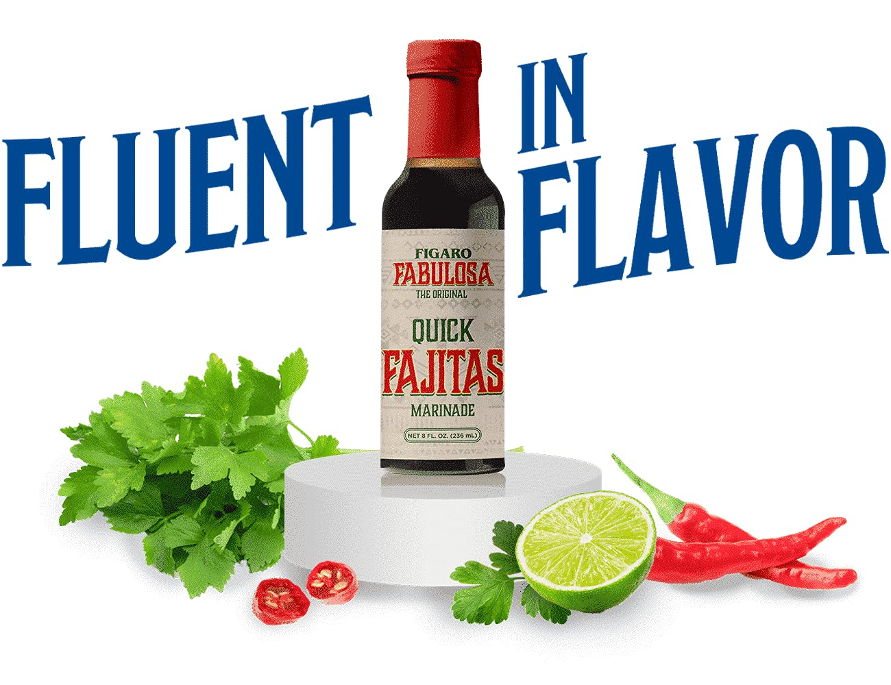 Figaro Fajitas Marinade, Natural Citrus Garlic & Ginger, 8 Fl Oz