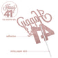 Lingteer Happy 41St Birthday Cake Topper - Cheers To 41St Birthday 41 Years Old Birthday Party Cake Decorations Sign.