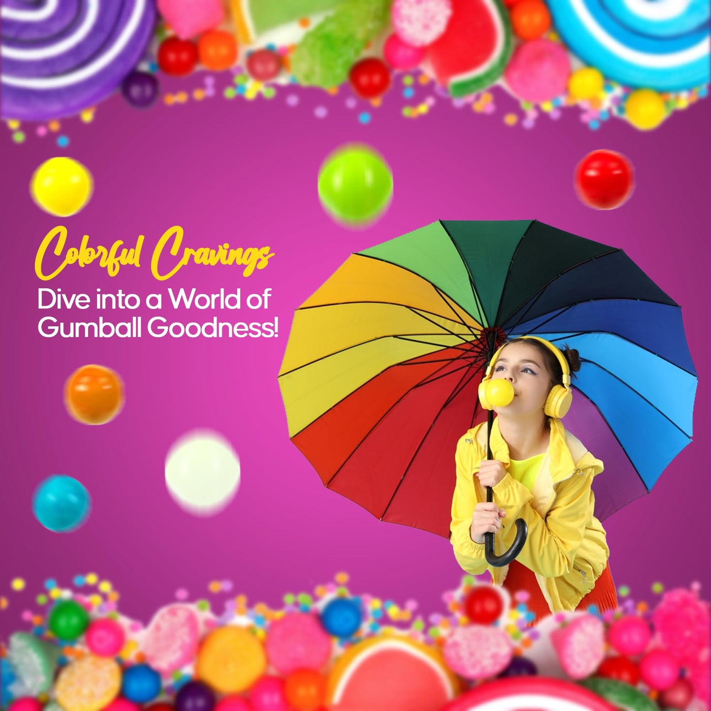 Ny Spice Shop Banana Gumballs - 1 Pound Gumballs For Gumball Machine - Chewing Gum Dubble Bubble Gumballs - Fruit Flavored Gumba