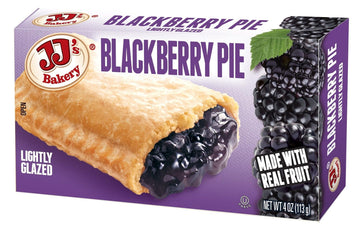 JJ's Bakery Blackberry Snack Pies, Individual Dessert, Fresh-Baked, Perfect for Snacks, Nut-Free, Kosher Parve, 4 Oz Each (Pack 