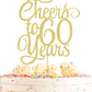 AHAORAY Cake Topper - Gold Glitter 60th Birthday Decoration, Model CTO-60