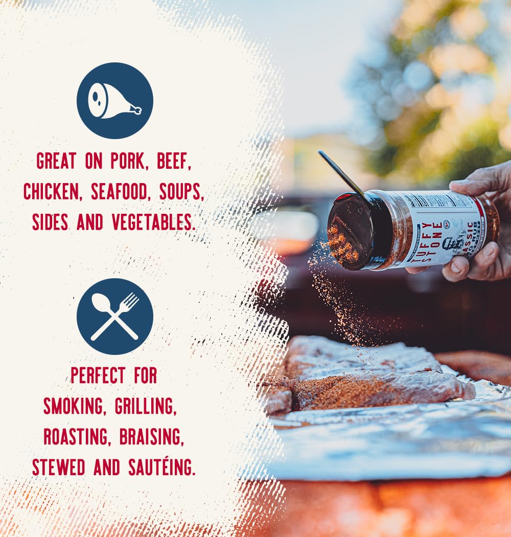 Tuffy Stone Everything Seasoning | 6X World Barbecue Grand Champion | All-Purpose Bbq Spice Rub | Versatile Seasoning | 6.95 Oz