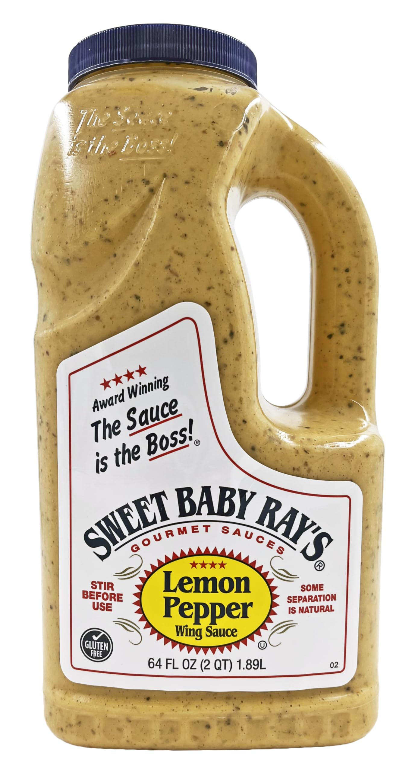 Sweet Baby Ray's Lemon Pepper Sauce - 64 oz Bottle, Kosher, Gluten Free, Made in the USA