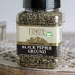 Pride Of India Black Pepper Ground - Fresh & Preservatives Free - 8oz Dual Sifter Jar - Ideal for Gourmet Dishes